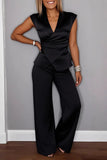 Wrap-Front Wide-Leg Pants Set