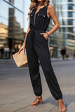 Sleeveless Zip-Up Jumpsuit