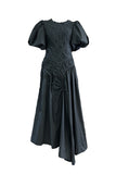 Puff Sleeve Casual Dress