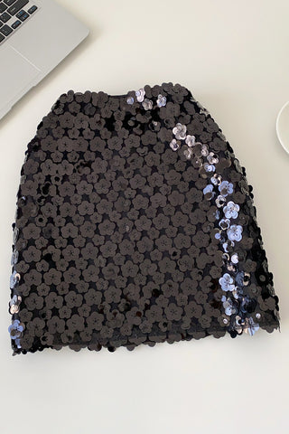 Floral Embellished Mini Skirt