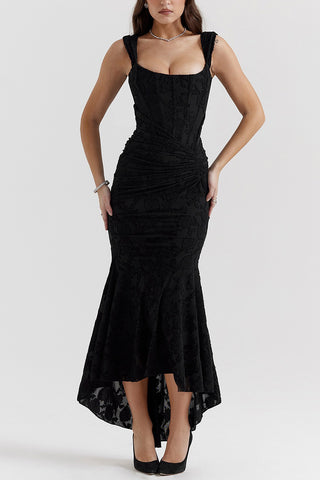 Ruched High-Low Casual Dress