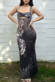 Cutout Floral Dress