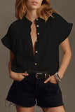 Button-Up Ruffle Sleeve Top
