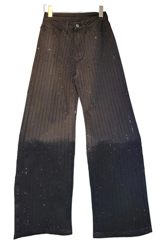 Sparkling Straight-Leg Denim Jeans