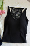 Lace-Back Tank Top