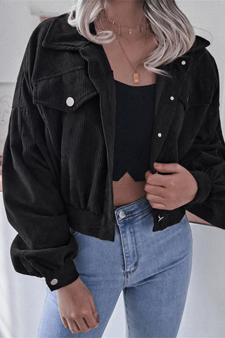 Button-Front Corduroy Jacket