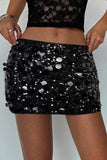 Sequin Embellished Mini Skirt