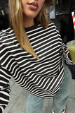 Striped Crew Neck Sweatshirt