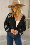 Floral Open-Front Cardigan Sweater