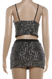 Sparkling Two-Piece Skirt Set