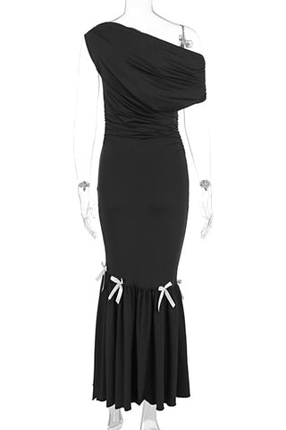 Off-Shoulder Ruffled Casual Dress