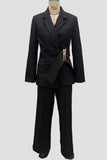 Elegant Belted Blazer Set