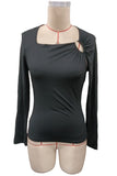 Elegant Asymmetrical Neckline Top
