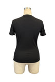Cutout T-Shirt with Embroidered Detail