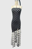 Strapless Polka Dot Maxi Dress