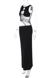 Elegant Cutout Lace Evening Dress