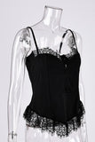 Elegant Button-Front Lace Camisole