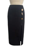 Elegant Button-Detail Midi Skirt