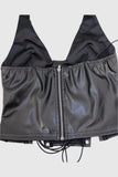 Lace-Up Halter Tank Top