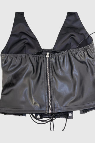 Lace-Up Halter Tank Top