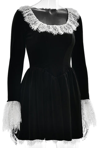 Lace-Trim Casual Dress