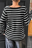 Cut-Out Striped Sweater