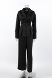 Tie-Waist Long Sleeve Pants Set
