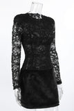 Lace and Fur Mini Dress