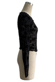 Floral Mesh Long Sleeve Top