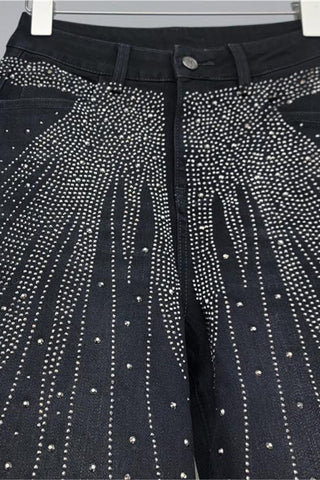 Embellished Straight-Leg Jeans