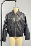 Zip-Front Classic Leather Jacket