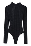 Elegant Lace High-Neck Bodysuit