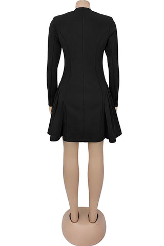 Elegant Button-Front Evening Dress
