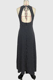 Sleeveless Polka Dot Maxi Dress