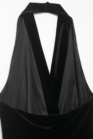 Fringe Halter Wrap Dress