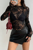Lace Long-Sleeve Fashion Blouse