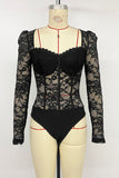 Lace Long-Sleeve Bodysuit