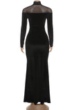 Elegant Long-Sleeve Evening Dress