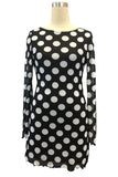 Polka Dot Open-Back Casual Dress
