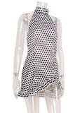 Polka Dot Halter Casual Dress