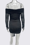 Off-Shoulder Ruched Mini Dress