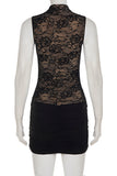 Lace Keyhole Casual Dress