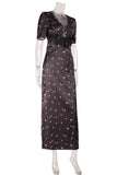 Lace-Trim Polka Dot Midi Dress