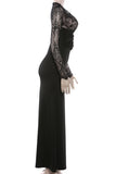 Lace Detail Evening Gown