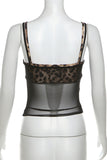 Leopard Print Mesh Tank Top