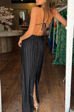 Halter Cutout Maxi Dress