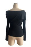 Off-Shoulder Butterfly Accent Blouse