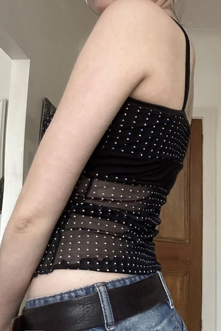 Sheer Polka Dot Cami Top
