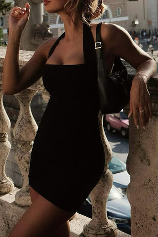 Elegant Halter Evening Dress
