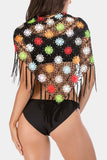 Floral Fringe Beach Cover-Up